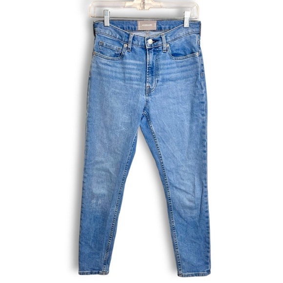 Everlane Women's High Rise Skinny Whisker Washed Ankle Blue Jeans Sz 26 EUC - Picture 1 of 5